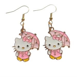 Hello Kitty Pink and Yellow Earrings